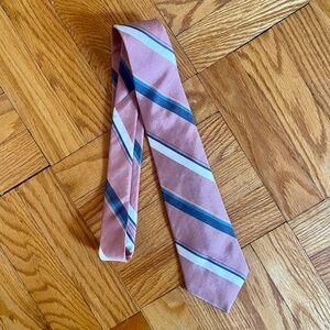 Dior Pink and Blue Striped Tie
